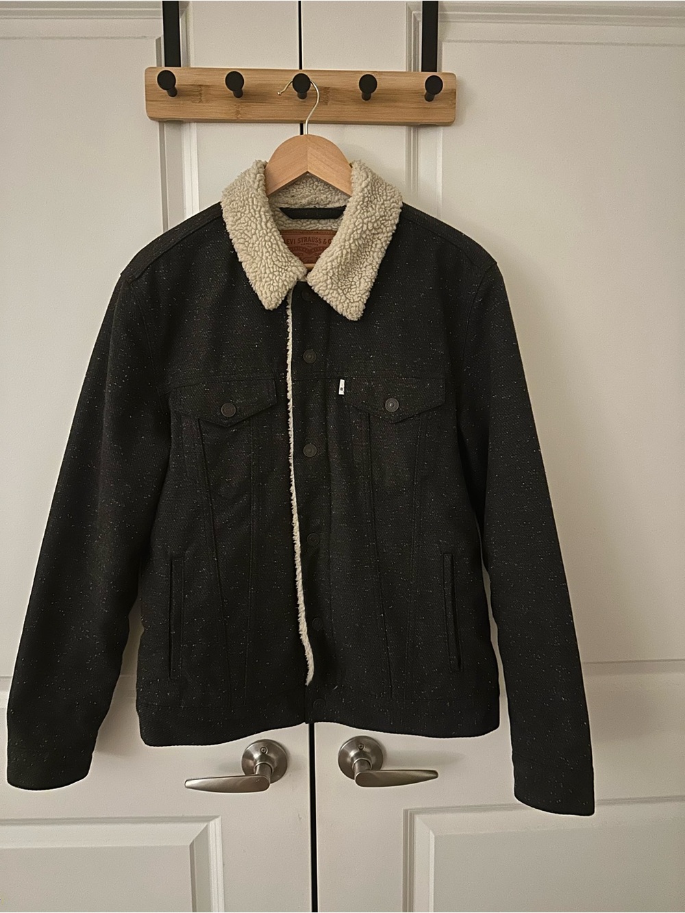 Levi's Heathered Dark Grey Sherpa Collar Jacket